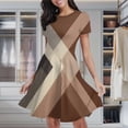 thumbnail image 2 of Abstract Geometric Textile Design Women's Classic Swing Skater Dress Casual Work Party Cocktail Dresses, 2 of 6