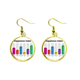 thumbnail image 1 of Ear Dangle Golden Drop Earring Jewelry Mujer Unbranded M, 1 of 3