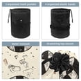thumbnail image 3 of PhooArto Large Barrel Drawstring Makeup Bag, Sport Ball Soccer Pattern Travel Cosmetic Bag Portable Make Up Organizer Bag, 3 of 6