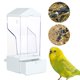 thumbnail image 1 of Comedero automático para pájaros, accesorio transparente, reutilizable, bandeja extraíble inferior, dispensador de comedero para loros, canarios, blanco, 1 of 7