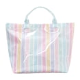 thumbnail image 1 of Bolso tote impermeable, elegante, ligero y sencillo, ideal para el trabajo. Rayas arcoíris, 1 of 8