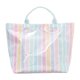 thumbnail image 1 of Bolso tote impermeable para mujer, moderno y sencillo, bolso de hombro a rayas, bolso tote deportivo para el trabajo. Rayas arcoíris, 1 of 9