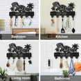thumbnail image 6 of Dinosaur Coat Rack Wall Mount Palm Tree Ancient Animal Wood Key Holder for Wall 11.8×7.9inch Decorative Key Hooks with 5 Alloy Hooks for Gift Entryway Front Door Hallway Kitchen Office, 6 of 9