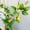 Yellow Daisy, variant on Artificial Daisy Garland with Fairy Lights Greenery Rose Leaves Sprigs Vine Plant Blue Chrysanthemum Flower Dense Green Leaf Hanging Wreath for Home Garden Wedding Party Christmas Decoration