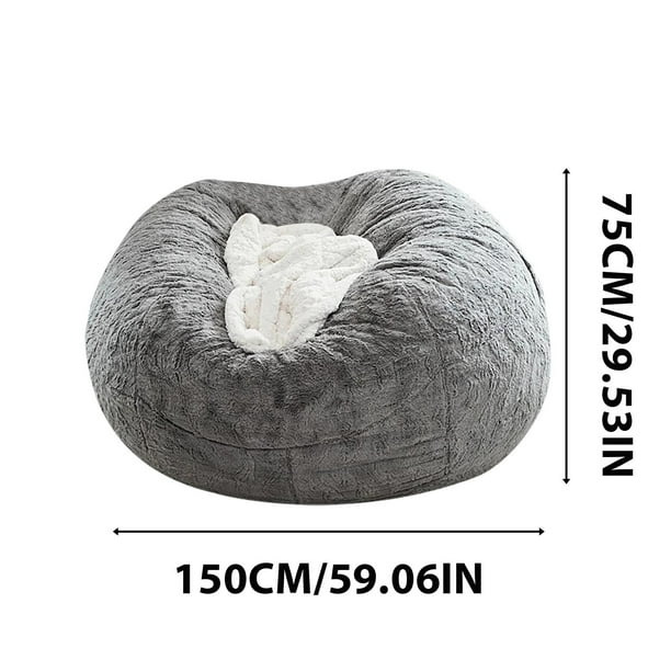 Yhmxh 1 funda para silla grande circular, suave y cómoda, de terciopelo, para sofá, ideal para sala de estar, dormitorio, oficina o decoración del hogar. SOLO la funda, SIN RELLENO. 150 cm x 75 cm.