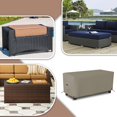 thumbnail image 5 of Covers & all Rectangle Ottoman Cover, 12 Oz Waterproof UV & Weather Resistant Patio Garden Furniture Stool Protector, Indoor Outdoor with Air Vents & Drawstrings (48"L x 25"W 18"H, Beige), 5 of 7