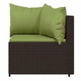 thumbnail image 5 of vidaXL 3 Piece Garden Lounge Set with Cushions Brown Poly Rattan, 5 of 5