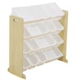 thumbnail image 6 of Wooden Kids' Toy Storage Organizer with 16 Plastic Bins,X-Large, Natural / White, 6 of 13