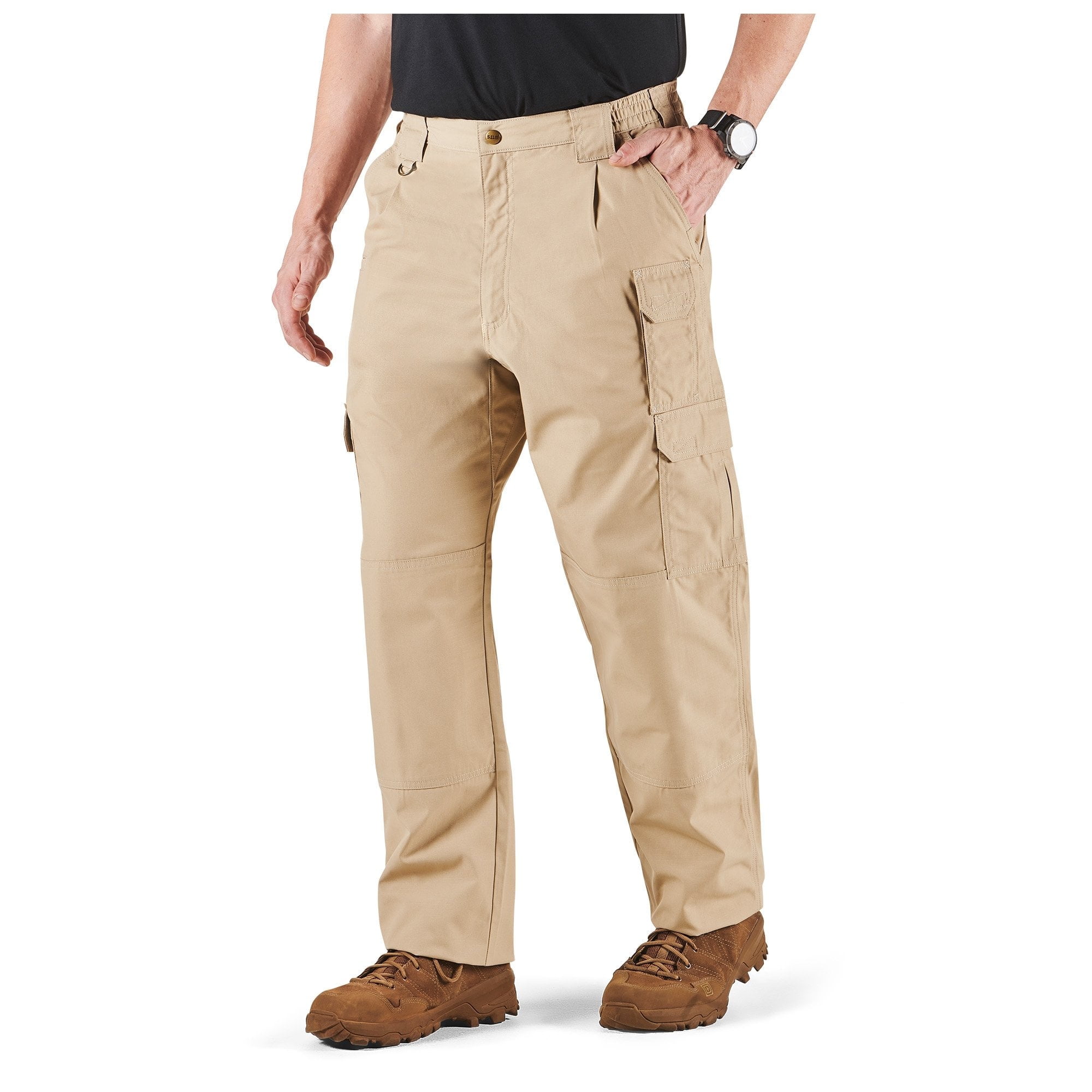 5.11 Work Gear Men's Taclite Pro Performance Pants, Cargo Pockets, Action Waistband, TDU Khaki, 32W x 30L, Style 74273
