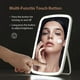 thumbnail image 2 of Espejo de maquillaje con pantalla táctil y brillo LED ajustable, portátil, recargable por USB, color blanco, 9,37 x 6,61 x 0,35 pulgadas, 2 of 5