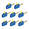 thumbnail image 2 of 8 piezas de conectores tipo banano de corriente alta de 4mm para conexión rápida bañados en oro Terminal de 32A, 2 of 8