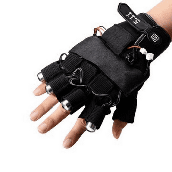 LED High Power Laser Glove Pair Left & Right Hand 45-50MW Rechargeable (Green Laser) for DJ's, Parties, Events, Raves and More