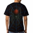 thumbnail image 5 of LAOLIUSN Men’s Graphic T-Shirt Spider Web Print, All Over Spider Pattern Tee, Short Sleeve Crewneck,Sizes S-4XL, 5 of 7