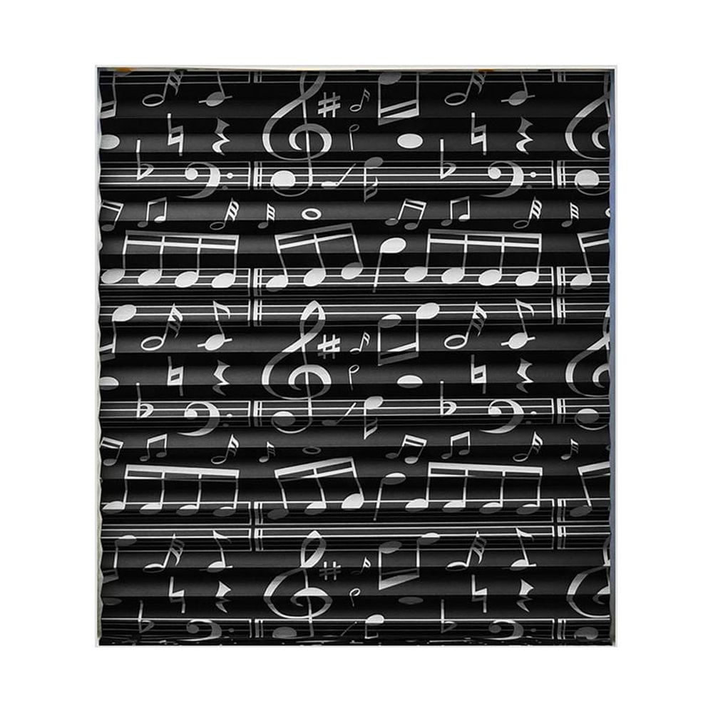 Redi Shade No Tools Original Blackout Pleated Paper Shade Music, 36" W x 72" L, 4 Pack