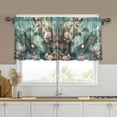 thumbnail image 2 of Wobogo Unicorns and Sea Fish Kitchen Curtains 2 Piece Set Symmetrical Design Light Filtering Small Window Drapes Suitable for Bathroom Laundry Room and RV 57x24in, 2 of 9