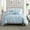 Blue, variant on Swift Home Stylish Extra Plush Comfort Floral Pintuck Comforter Set White King - Cal King, King Sham 3 Piece