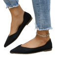 thumbnail image 4 of Willtoo Ladies Fashion Solid Color Pointed Toe Casual Shoes Shallow Flat Shoes Lace Shoes Women, 4 of 7