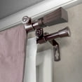 thumbnail image 3 of Central Design Products Steel 0.62" Modern Double Curtain Rod, Brown, 3 of 3