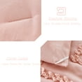 thumbnail image 2 of RYNGHIPY Jacquard Tufts Bedding Set Pink King 3 Pcs Farmhouse Style Geometric Solid Blush Comforter Set with Pillowcases Lightweight Microfiber (King, Pink), 2 of 9