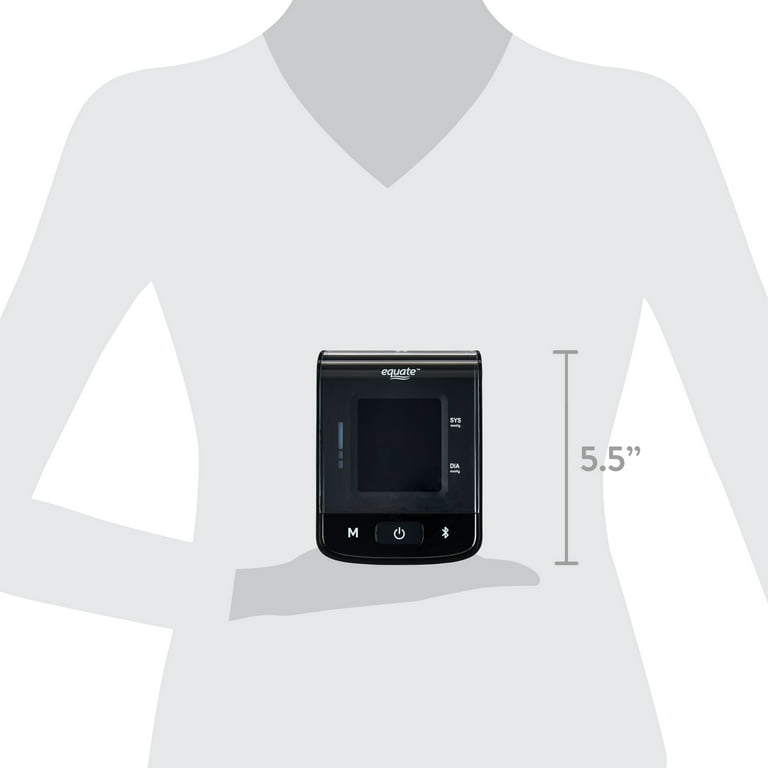 Equate 8000 Series Premium Upper Arm Cuff Blood Pressure Monitor. Equipped  with Bluetooth wireless technology. 