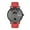 Black/Red, variant on Simplify The 7000 Genuine Leather Watch - Silver/Black