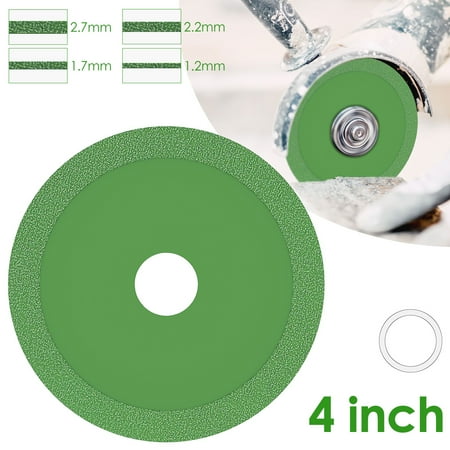 

Glass Cutting Disc Ultra Thin Sharp Circular Saw Blade Wear Resistant Wet and Dry Tile with Gasket for Jade Crystal Wine Bottle Ceramic(100*20*1.7)