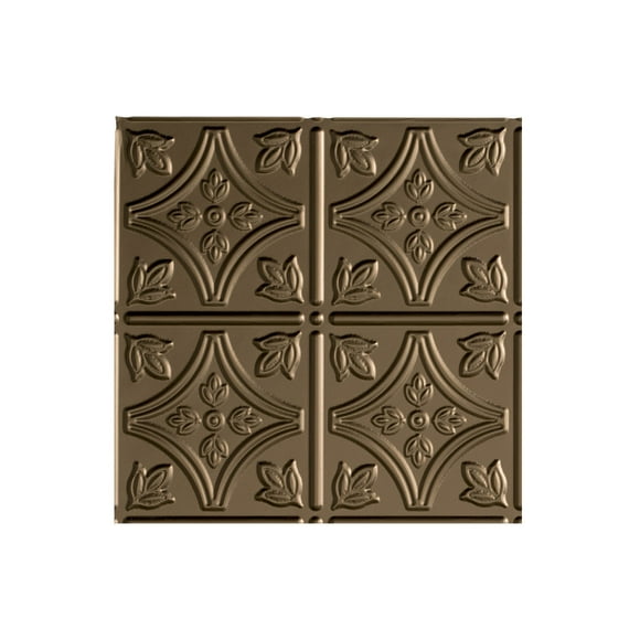 Fasade Installation Facile Traditionnel 1 Argent Bronze Colle Jusqu'au Plafond Tuile / Panneau de Plafond (12 "X 12" Échantillon)