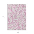 thumbnail image 3 of 5' X 8' Pink And Beige Floral Washable Indoor Outdoor Area Rug, 3 of 5