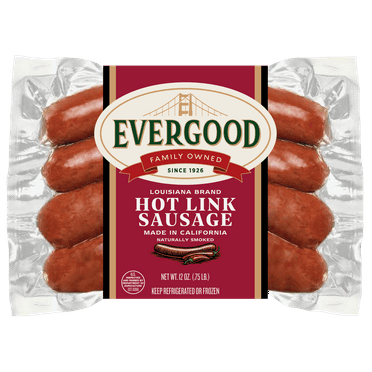 Evergood Hot Link Sausage, 4 Count, 12 oz