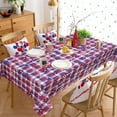 thumbnail image 4 of 4th of July Tablecloth, Red Blue Checkered and Stars Table Cloth, Waterproof Polyester Tablecloth, Patriotic Stars Tablecloth for Fourth of July Party Holiday Decoration, 60 x 84 inch, 4 of 6