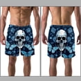 thumbnail image 3 of luoweisi Men's Beach Shorts Quick Dry Swim Trunks with Mesh Lining Skull Butterfly 2XL, 3 of 5
