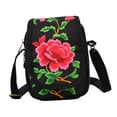 thumbnail image 4 of Bolso cruzado bordado, bolso para mujer, bolso para teléfono móvil, bolso de moda Vintage bohemio para fiestas, compras, viajes, vacaciones, regalos , Peonía Yinane Bolsas de bordado, 4 of 8