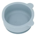 thumbnail image 4 of Tazón de silicona de grado alimenticio para bebés, con forma de oso de dibujos animados, con ventosa, color gris y azul., 4 of 14