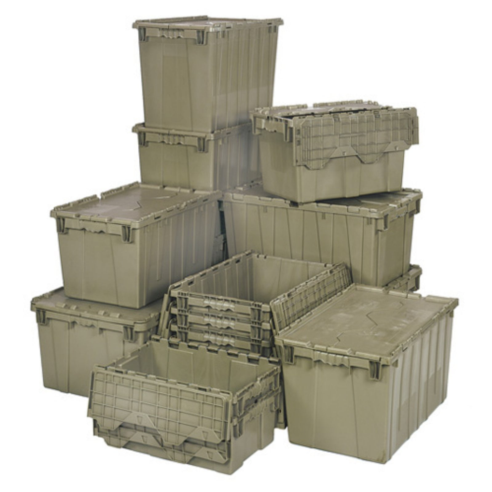 ft. 2.5 cu QUANTUM STORAGE SYSTEMS QDC2717-12 Attached Lid Container Gray