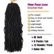 thumbnail image 2 of Hilo de ganchillo, mechones suaves, 24 cm, 8 paquetes de 8 paquetes para mujeres negras, 2 of 7