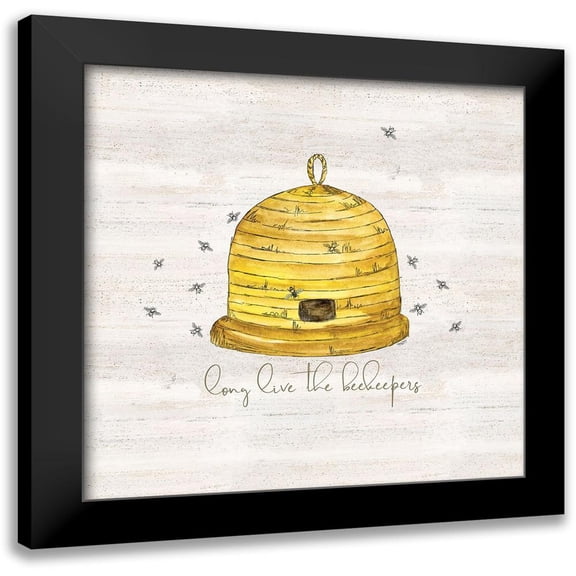 Reed, Tara 12x12 Black Modern Framed Museum Art Print Titled - Bees Life VII-Beekeeper