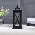 thumbnail image 5 of Candle Holder Candle Holder Iron Glass Lantern Windproof Floor Standing Home Decor Vintage Candle Stand Indoor Outdoor Lighting Iron Lantern, 5 of 5