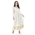 thumbnail image 5 of Vestido bohemio con detalles dorados Roman Fashion /Juvenil, 23172 (Beige) beige G, 5 of 5