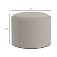 thumbnail image 3 of Round Storage Ottoman Coffee Table with Flip Top Tray, Gray, 3 of 9