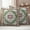 Grass Green Light Blue Light Brown, variant on Orange Red Boho Outdoor Waterproof Pillow Covers, Vintage Flower Tribal Distressed Printed Decorative Rectangle Throw Pillowcase Sofa Cushion Sham for Patio/Couch/Chair, 20"x12" 2 Pack