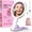 Purple, variant on Travel Makeup Mirror With Lights  Rechargeable Double-sided 10x/1x Magnifying Portable Lighted Beauty Mirrors 3 Color Lighting Dimmable Touch Screen Tabletop Handhold Hanging (blue)