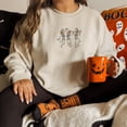 thumbnail image 5 of Dancing Skeletons Pumkin Heads Embroidered Sweatshirt, 5 of 5
