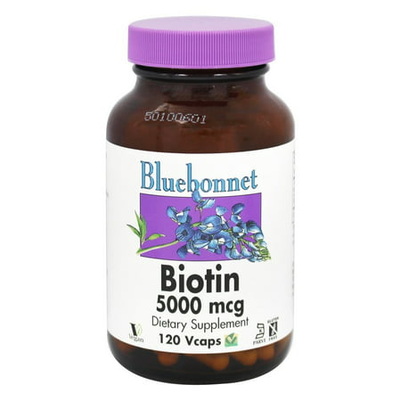 Bluebonnet Nutrition - 5000 mcg Biotine. - 120 Vegetarian Capsules