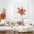 thumbnail image 4 of Designart Watercolor Pink Lily Flower Sketch - Floral Throw Pillow - 12x20, 4 of 5