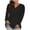 Black, variant on breaise Womens Long Sleeve Shirts Plus Size V Neck Casual Tops Loose Solid T-shirt Pullover S-5XL Sans frais de transport