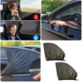 thumbnail image 2 of Car Window Shades Breathable Mesh Side Car Window Sun Shade Stretchy Car Window Screen for Baby Camping Sun Car Window Covers for Front Window for Privacy 2pcs, 2 of 8