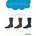 thumbnail image 2 of MeMoi Boys' Spots and Dots Ribbed Cotton Crew Socks - Boys - Male, 8-9, Navy, 2 of 7