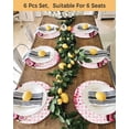 thumbnail image 4 of 15 Inch Round Placemats Set of 6, Valentine's Day Non Slip Heat Insulation PP Table Mats, Pink Romantic Truck Love Roses Red Plaid Washable Place Mats for Kitchen Dining Party Table Decor, 4 of 7