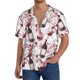 thumbnail image 1 of Balery Watercolor Wine Camisa Casual de Manga Corta con Botones para Hombre, Texturizada, Estilo Cubano, para Playa, Verano-X-Large, 1 of 5