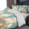 thumbnail image 4 of Easter Duvet Cover Set for Men Women 3 Piece Cartoon Rabbit Egg Pattern Microfiber Bedding Set 200X230Cm, 4 of 6
